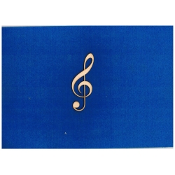 Klucz wiolinowy , muzyka ,  10x3,5 cm , nutka,nutki